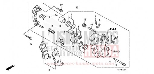 FRONT BRAKE CALIPER (SH125/R/150/R) SH150A de 2010